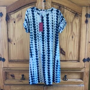 Girls Gorlya blue white tie dyed short sleeve dress size L - NWT